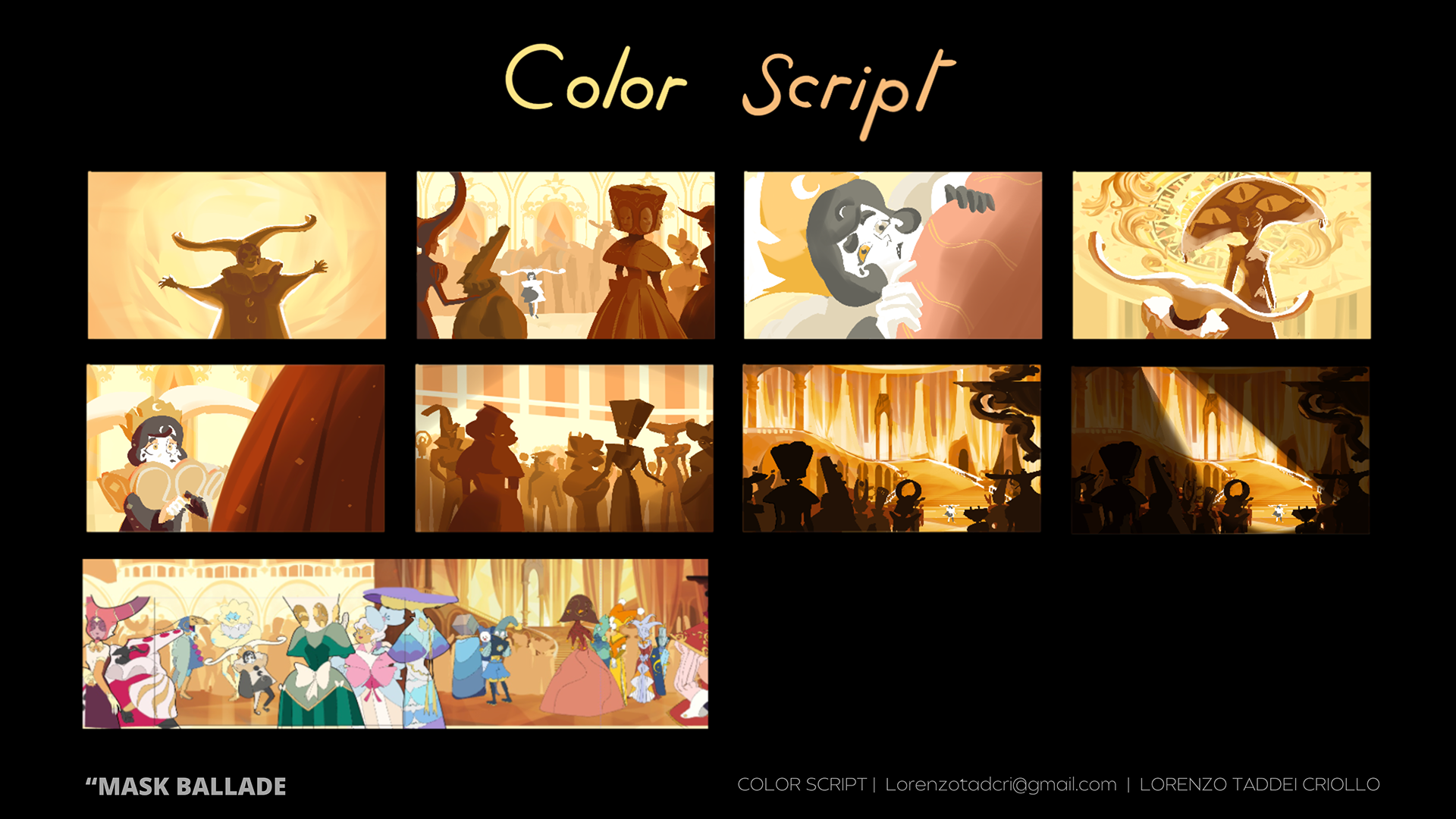 Color script by Lorenzo Taddei Criollo